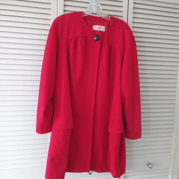 Valentino Miss V Red Opera Swing Coat